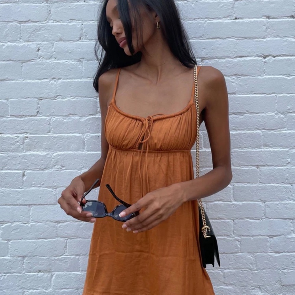 Princess Polly Empress of Love Mini Dress in Rust
